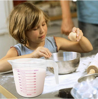 MIARKA KUCHENNA KUBEK Z PODZIAŁKĄ DZBANEK PLASTIKOWY POJEMNIK MIARA 1L