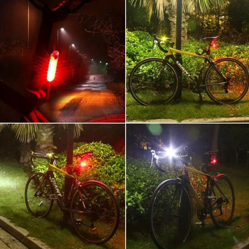 Lampka rowerowa przednia tylna led lampki rowerowe przód tył zestaw