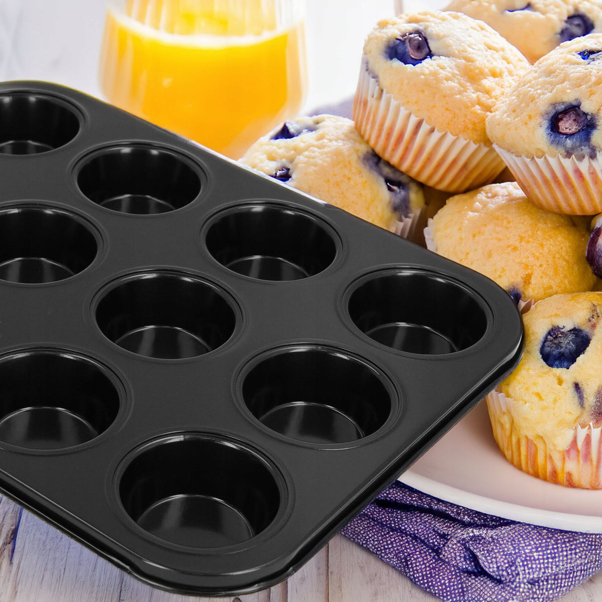FORMA DO MUFFINEK blacha forma do pieczenia babeczek kuchenna foremki x12