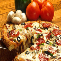 BLACHA DO PIZZY TARTY FORMA DO PIECZENIA NIEPRZYWIERAJĄCA DUŻA 38CM UCHWYTY