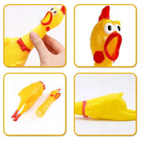 GRYZAK DLA PSA GUMOWY KURCZAK PISZCZĄCA ZABAWKA 29 CM
