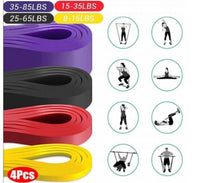 ZESTAW TAŚM OPOROWYCH TAŚMY DO ĆWICZEŃ 4 RÓŻNE POZIOMY TAŚM FITNESS DO JOGI