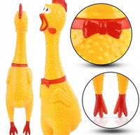 GRYZAK DLA PSA GUMOWY KURCZAK PISZCZĄCA ZABAWKA 29 CM