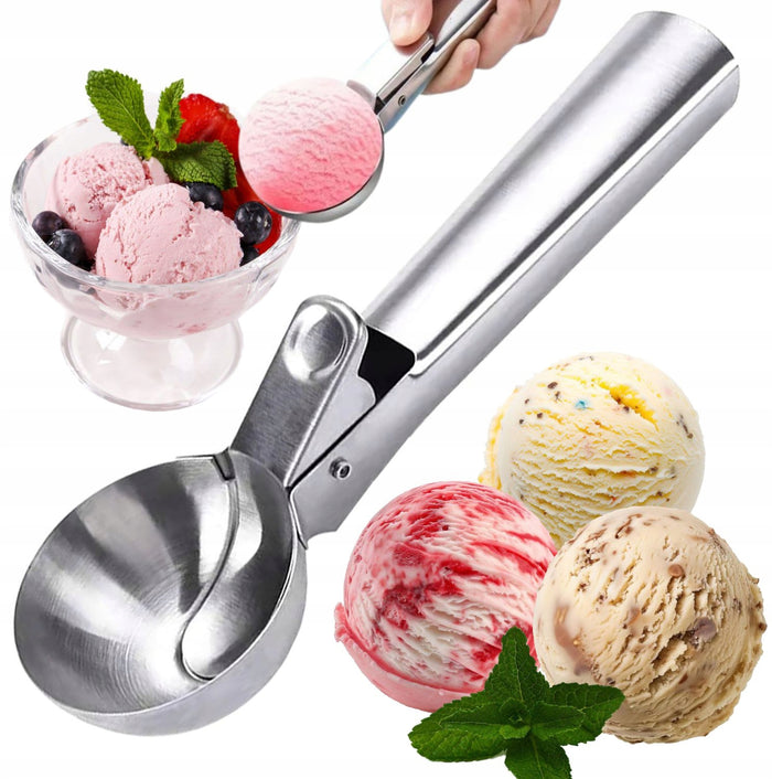 ŁYŻKA DO LODÓW DUŻA GAŁKOWNICA DESERÓW ZIEMNIAKÓW RYŻU STALOWA STAL XXL