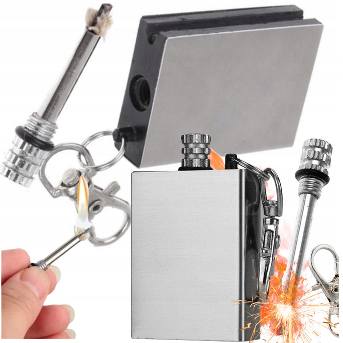 WIECZNA ZAPAŁKA KRZESIWO MAGNEZOWE SURVIVAL BRELOK AMERYKAŃSKIE MOCNE