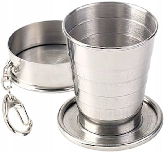 Metalowy kieliszek turystyczny składany 60 ml