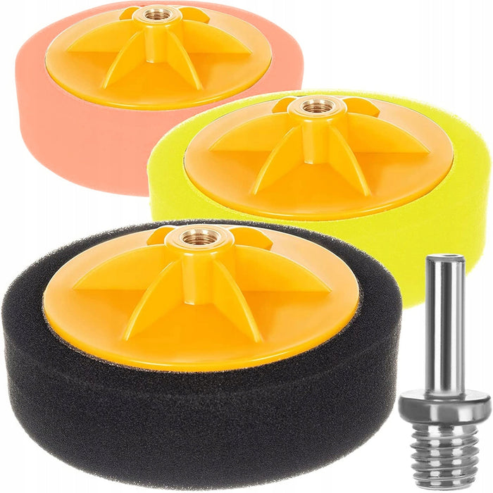 ZESTAW DO POLEROWANIA LAKIERU 3x PADY GĄBKI POLERSKIE POLERKA