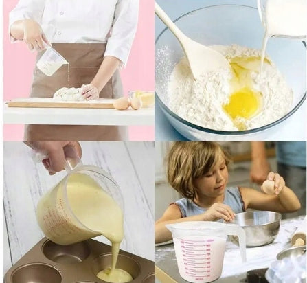 MIARKA KUCHENNA KUBEK Z PODZIAŁKĄ DZBANEK PLASTIKOWY POJEMNIK MIARA 1L