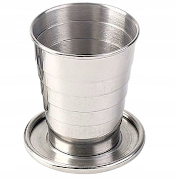 Metalowy kieliszek turystyczny składany 60 ml