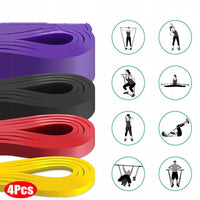 ZESTAW TAŚM OPOROWYCH TAŚMY DO ĆWICZEŃ 4 RÓŻNE POZIOMY TAŚM FITNESS DO JOGI