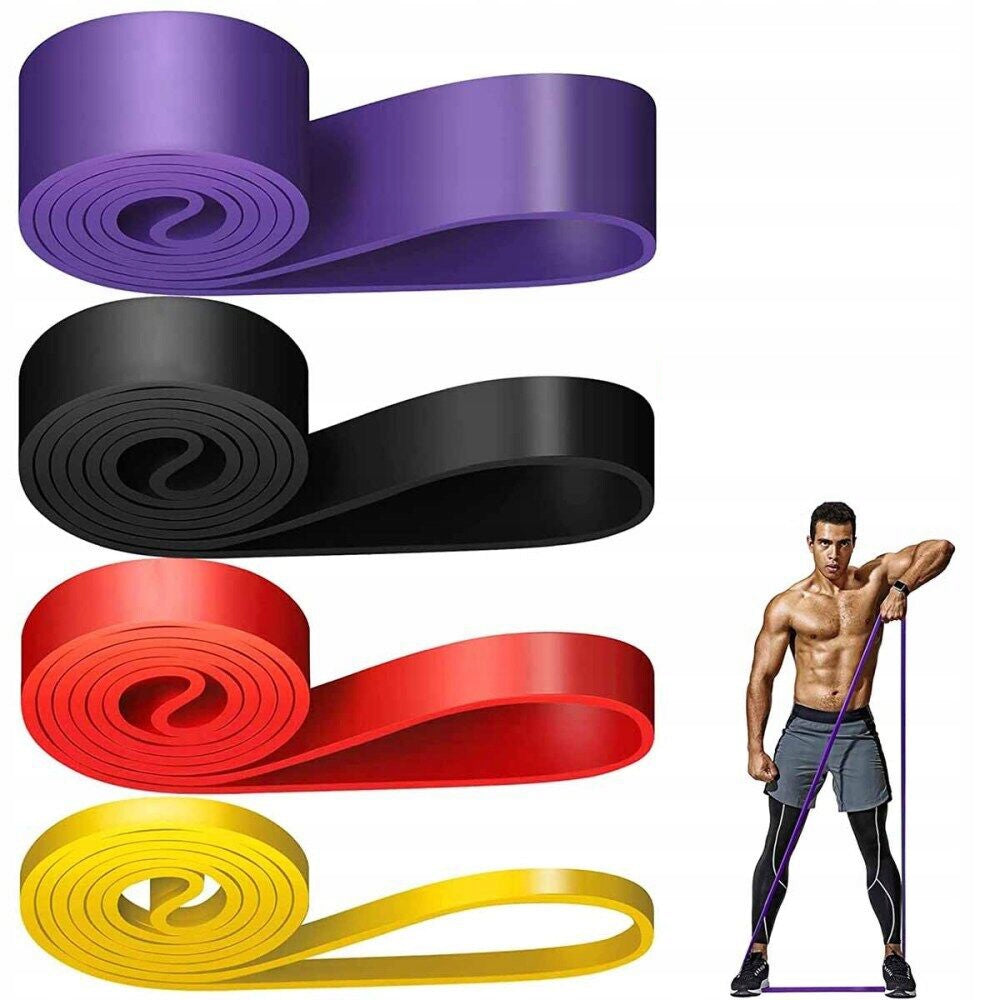 ZESTAW TAŚM OPOROWYCH TAŚMY DO ĆWICZEŃ 4 RÓŻNE POZIOMY TAŚM FITNESS DO JOGI