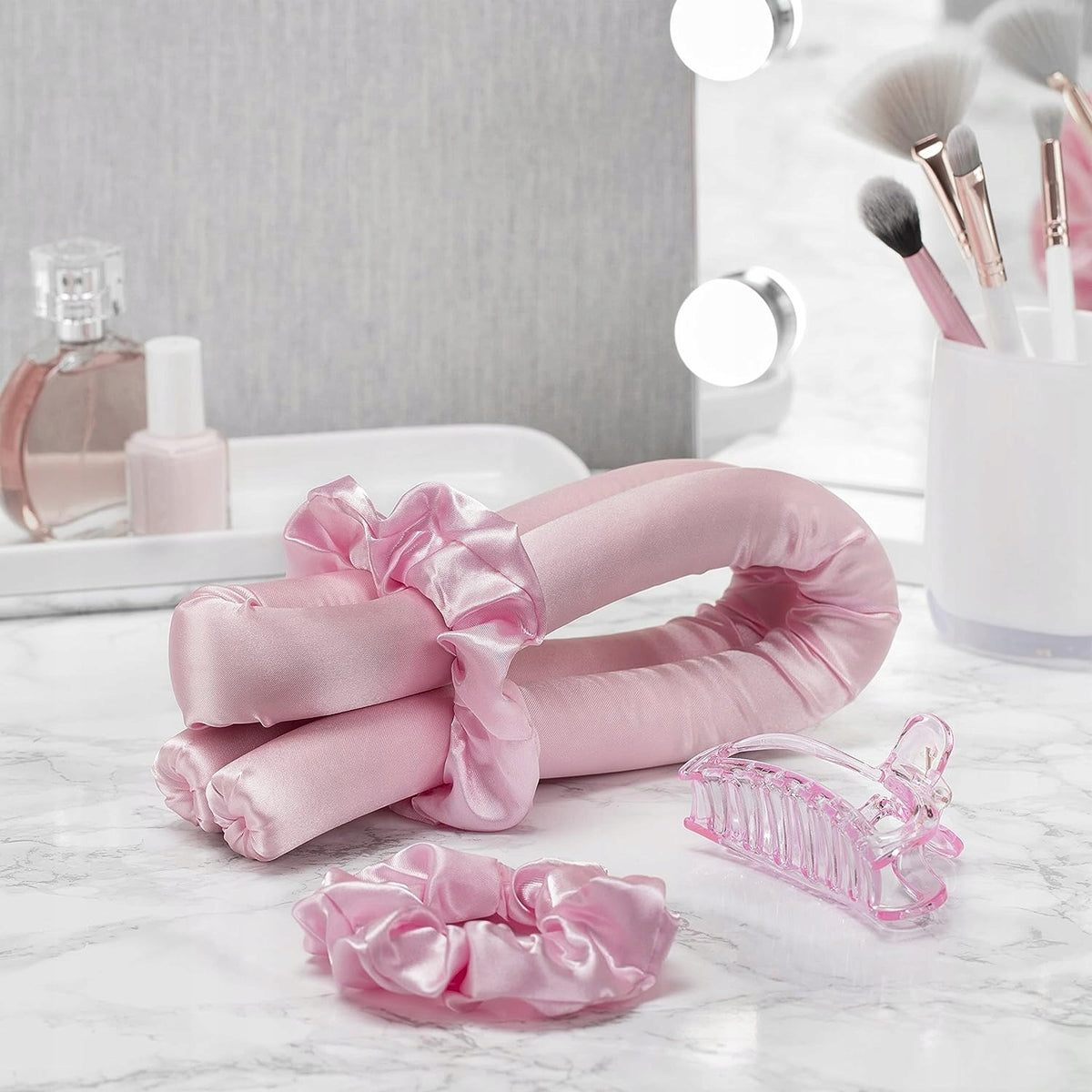 Wałek do kręcenia Loków Heatless Curls Scrunchie do włosów + spinka i gumki