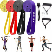 ZESTAW TAŚM OPOROWYCH TAŚMY DO ĆWICZEŃ 4 RÓŻNE POZIOMY TAŚM FITNESS DO JOGI