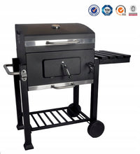 GRILL OGRODOWY WĘGLOWY XXL ZAMYKANY PÓŁKI TERMOMETR POPIELNIK + DMUCHAWA