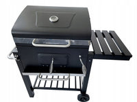 GRILL OGRODOWY WĘGLOWY XXL ZAMYKANY PÓŁKI TERMOMETR POPIELNIK + DMUCHAWA