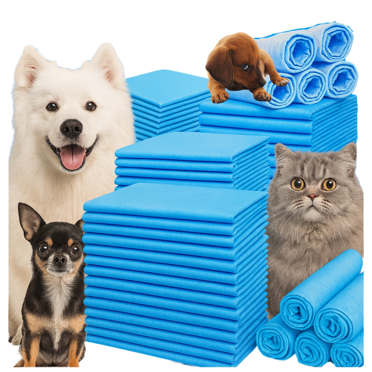 PODKŁADY DLA PSÓW Higieniczne Maty Dla Psa Do Sikania Zwierząt 60x60 100szt